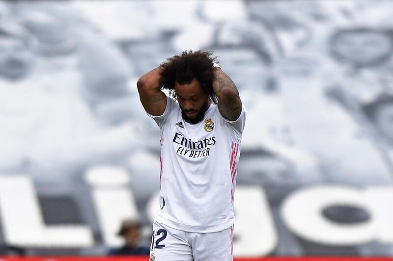 Real Madrid's Marcelo after the match. AP