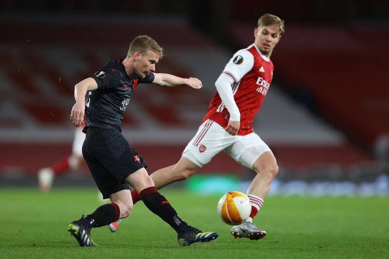 SUBS: Petr Sevcik (Hromada, 45) 6 - Wasted Slavia Prague’s best chance of the game after dragging a cut-back wide of the post. Getty Images