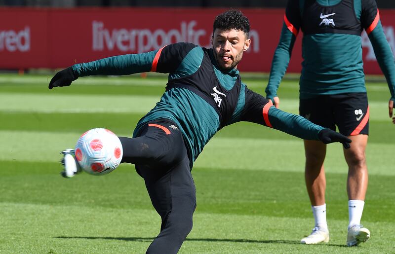 Alex Oxlade-Chamberlain at AXA Training Centre in Kirkby.