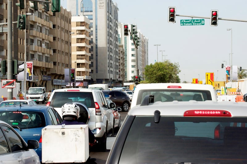 ABU DHABI, UAE. 28 APRIL 2009. Congestion at Salam Street. Alyazia Al Yousif/The National
 *** Local Caption ***  AM01_Salam Street.jpg