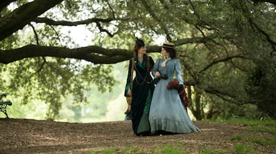 Lydia (Eva Green) meets a young vulnerable Anna (Eve Hewson) shortly after she arrives in New Zealand. BBC / Starzplay 