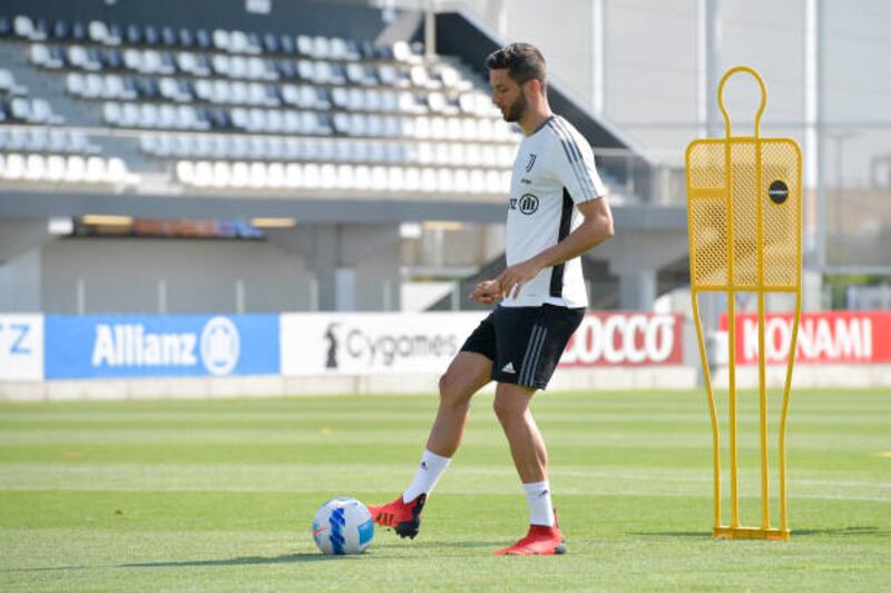 Juventus player Rodrigo Bentancur during a training session.