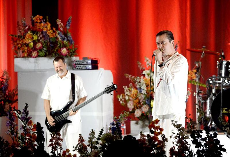 Billy Gould, left,  and Mike Patton of Faith No More. Tim Mosenfelder / Getty Images 