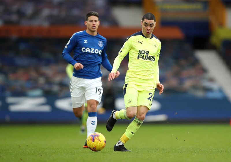 Miguel Almiron – 8. He may lack goals but the Paraguayan forward was integral to Newcastle’s win. He dropped deep, started counters, and got stuck in and drew fouls when needed. An encouraging performance. Getty Images