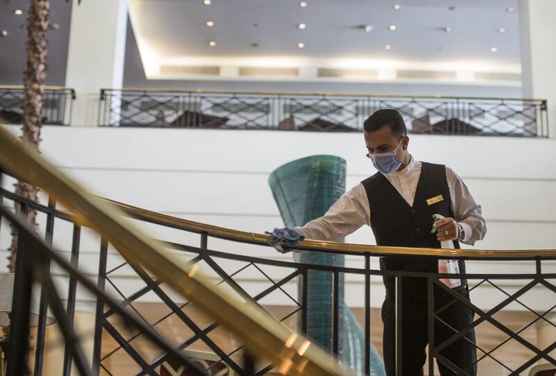 In Egypt, hotels prepared to welcome international guests with upgraded hygiene procedures. EPA
