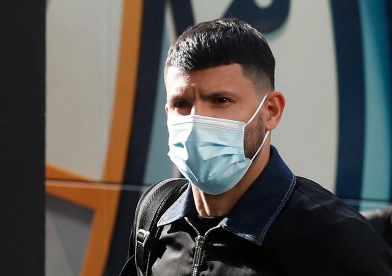 Manchester City's Sergio Aguero arrives at the team hotel in Porto. Reuters