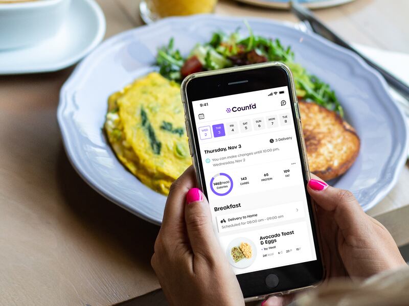 Count'd allows Dubai residents to preorder meals that are calorie-counted according to their requirements. Courtesy Count'd