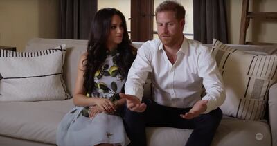 Prince Harry and Meghan Markle speak during the Spotify Steam On virtual conference. YouTube / Spotify 