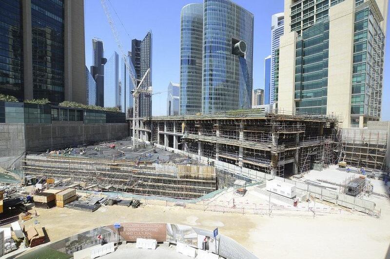 Construction of Gate Avenue at DIFC, the new 660,000 square feet urban retail and leisure development at the heart of Dubai International Financial Centre (DIFC), is proceeding at full pace. Courtesy DIFC