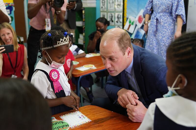 Prince William and Kate were at the school to promote the Duchess of Cambridge's ongoing work to elevate the importance of early childhood. PA
