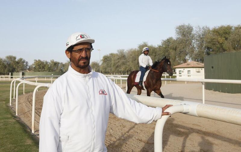 Trainer Ali Rashid Al Raihe has horses among the 75 stuck in limbo at Dubai awaiting a quarantine agreement to be struck with China. Jeffrey E Biteng / The National 