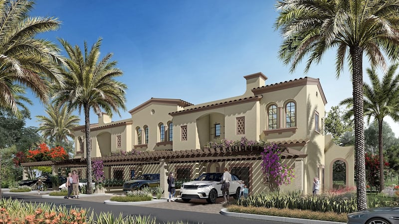 A rendering of a two-bedroom villa in phase one at Bloom Living. 