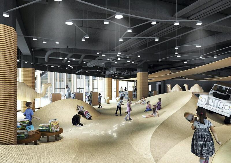 Rendering of Children’s Library, Abu Dhabi. © Department of Culture and Tourism – Abu Dhabi.
