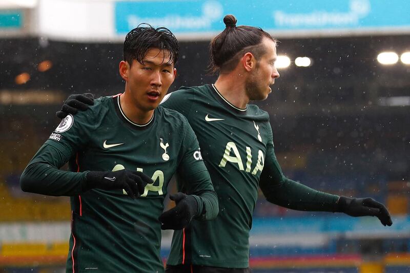 Spurs striker Son Heung-min celebrates after scoring. AFP