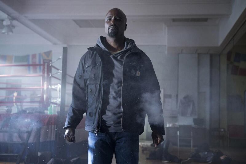 Mike Colter plays the titular role in Marvel’s Netflix series Luke Cage as a superhero with super strength and indestructible skin. Myles Aronowitz / Netflix