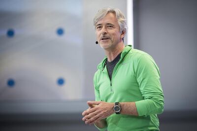 John Krafcik, chief executive officer of Waymo LLC, speaks during the Google I/O Developers Conference in Mountain View, California, U.S., on Tuesday, May 8, 2018. The pitch at this year's Alphabet Inc. Google event will look beyond smartphones to focus on the company's cloud-computing, mapping and artificial intelligence software, according to the program's itinerary and a person familiar with the plans. Photographer: David Paul Morris/Bloomberg