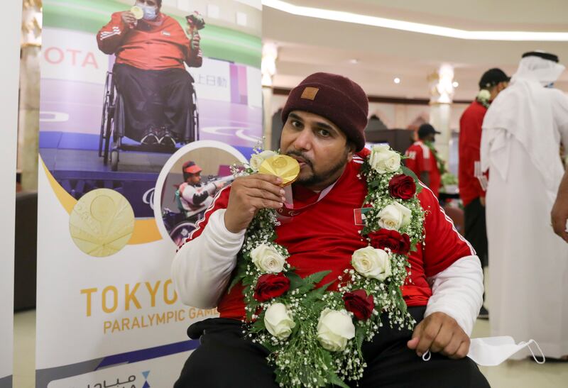 Abdulla Sultan Al Aryani won the UAE' first gold medal at the Tokyo Paralympics in the men's 50m rifle 3P SH1.