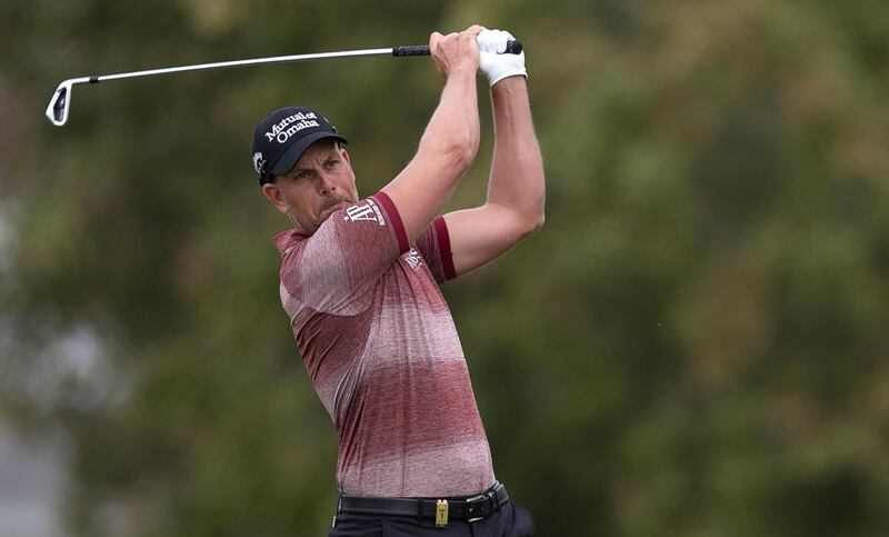 Sweden's Henrik Stenson plays a shot on the third fairway. AP Photo