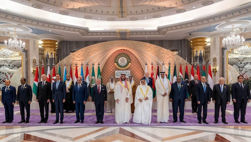 Arab leaders before the Arab League summit in Jeddah, Saudi Arabia. Reuters