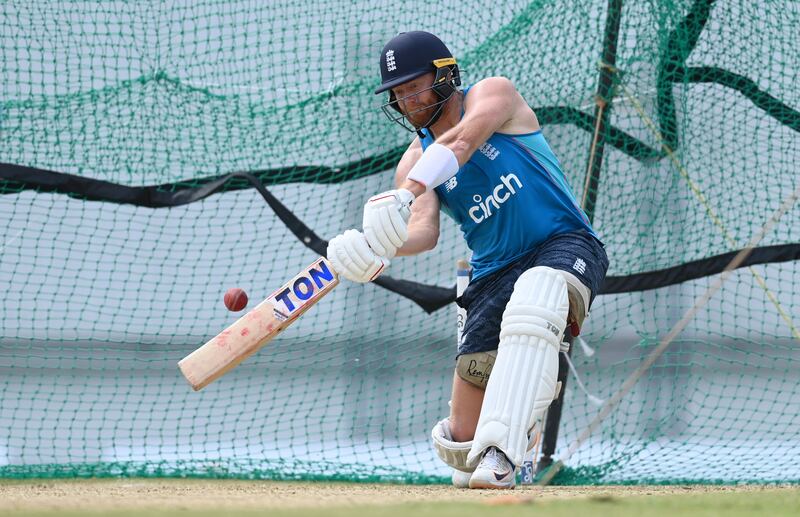 Jonny Bairstow during England's training session in Antigua. Getty