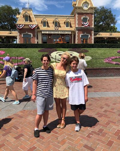 The star says she was forced to sacrifice her freedoms to spend time with her sons Jayden and Sean under the terms of her conservatorship. @britneyspears / twitter