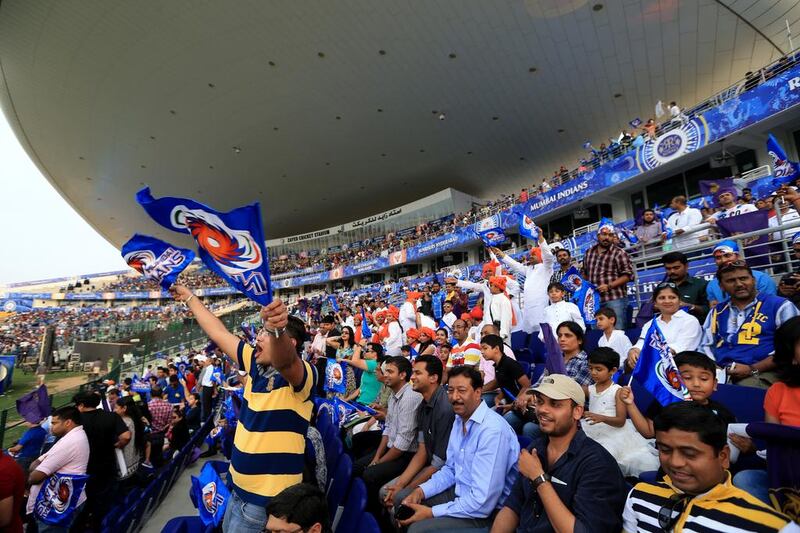 The stadium was predictably packed considering the first week of the tournament was sold out. Plenty of spectators turned out in support of Mumbai Indians, the defending champions, who were all set to face off with Kolkata Knight Riders, the 2012 champions. Ravindranath K / The National