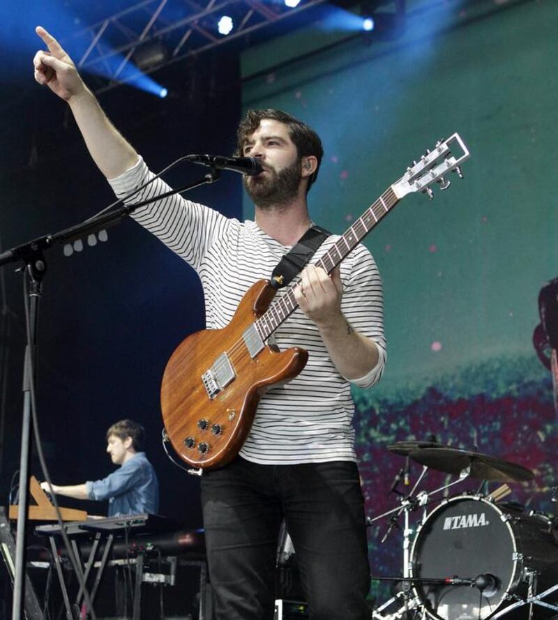 Yannis Philippakis of Foals performs in Camden, New Jersey, last year. Owen Sweeney / Invision / AP Photo 