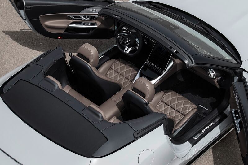 Seating is elegant and comfy in the SL 55