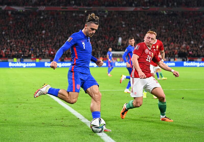 Jack Grealish - 8: The £100m midfielder started out on left, teeing-up shot for Kane after 20 minutes and nearly put Shaw through with chipped ball over defence moments later. Key role in Sterling and Rice goals, a constant menace to Hungary and a good night’s work. Getty