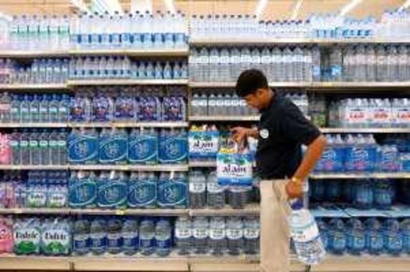 
DUBAI, UNITED ARAB EMIRATES, Mar 18 : Mineral water of different brands at Lulu supermarket in Al Barsha in Dubai. (Pawan Singh / The National) For News


