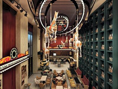 A rendering of AntikaBar's theatrical interiors in DIFC. Courtesy Antika Bar