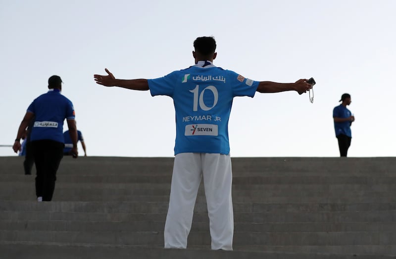 Many Al Hilal fans have Neymar Jr on the back of their shirts. Unfortunately, the Brazilian’s debut season was cut short in October after he tore his anterior cruciate ligament and meniscus in his left knee. All photos: Chris Whiteoak / The National