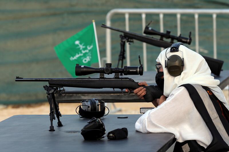 Target practice at the Top Gun shooting range in Riyadh.