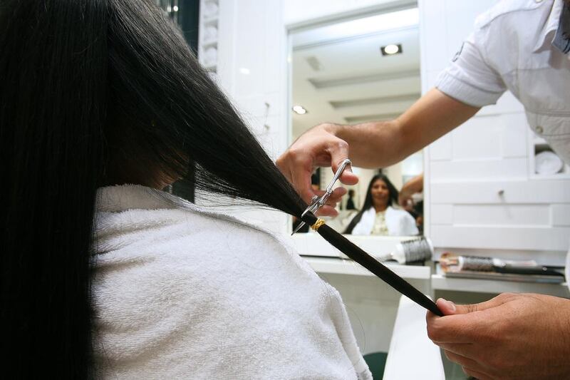 Choosing to use a local hairdresser can be a sign that you feel at home. Mike Young / The National