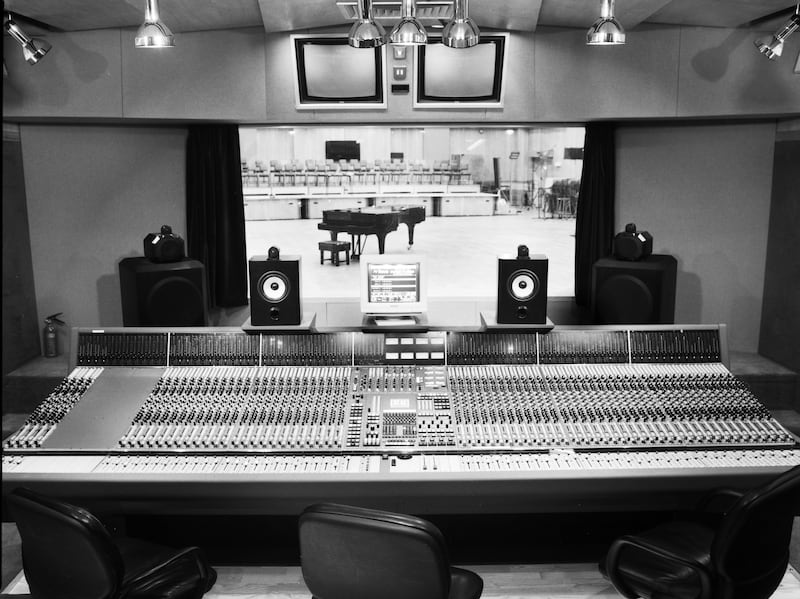The mixing desk in the control room overlooking Studio One where The Beatles, Oasis and Deep Purple have all recorded. Photo: Phil Dent / Redferns