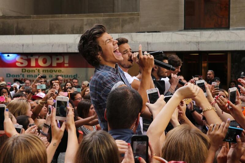 Harry Styles performs on stage on NBC's Today at Rockefeller Center on 23 August, 2013 in New York City. AFP