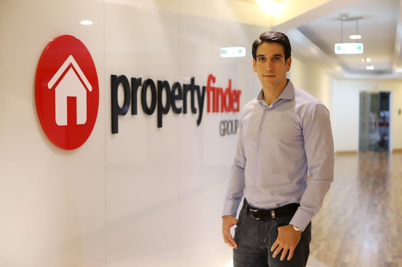 Michael Lahyani , the founder and chief executive of propertyfinder.ae. Pawan Singh / The National