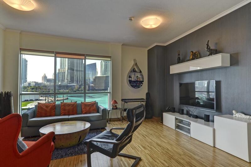 This 1,733-square-foot unfurnished apartment is in The Residences, with two bedrooms, a maid’s room and storage space. 

