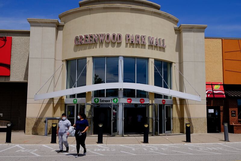 Greenwood Park Mall, shown here in the daytime. AP