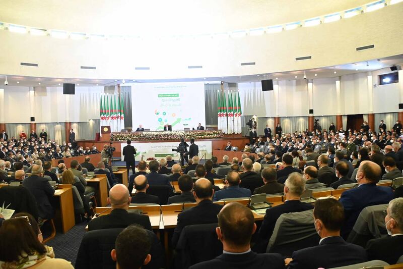 A meeting of government officials and local governors in Algiers