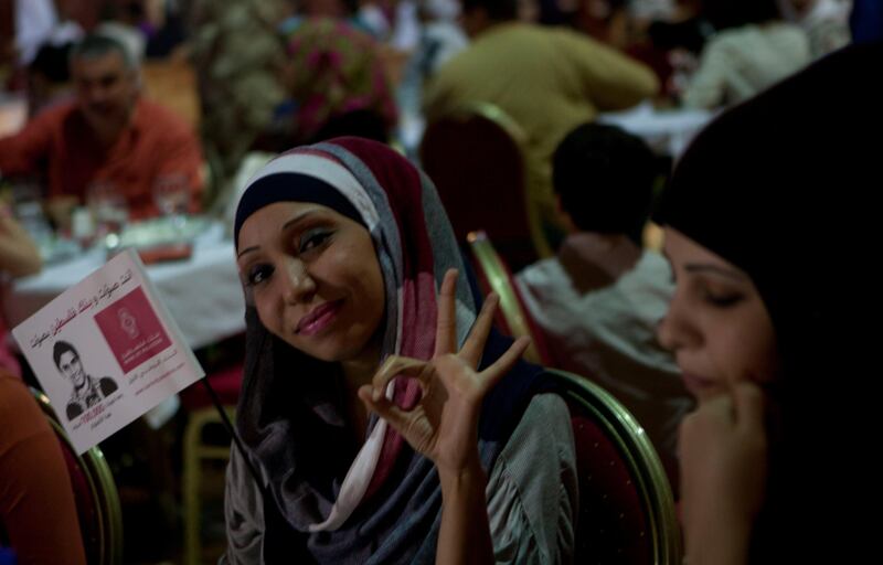 Palestinians gathered at the Movenpeak Hotel in Gaza City to watch Friday night's 'Arab Idol' song contest held in Beirut ,Lebanon, June 21,2013.  Mohammed Assaf was declared the winner of the  regional 'Arab Idol' singing contest held in Beirut , Lebanon June 22,2013.Thousands of Palestinians in Gaza and the West Bank took to the streets to celebrate his victory. (Photo by Heidi Levine/Sipa Press). *** Local Caption ***  IMG_0951.jpg