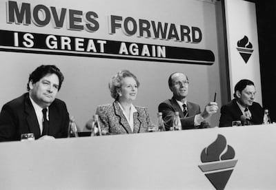 Prime minister Margaret Thatcher and chancellor Nigel Lawson, left, were the architects of the Big Bang deregulation that strengthened the City of London’s position as a global financial centre in the 1980s. Getty Images