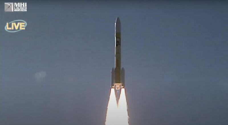 The launch of the rocket from Japan's Tanegashima Space Centre. Courtesy: Mitsubishi Heavy Industries