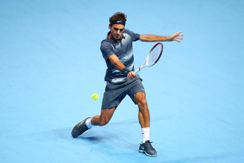 Roger Federer of Switzerland dispatched Richard Gasquet at the ATP Tour Finals, then took time during his news conference to call for stricter drug testing by the tour, something world No 2 Novak Djokovic has also brought up this week. Jan Kruger / Getty Images

