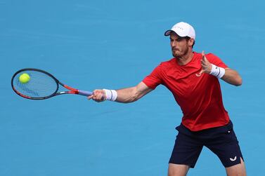 Andy Murray in action against Matteo Berrettini at the China Open on Tuesday. Getty Images