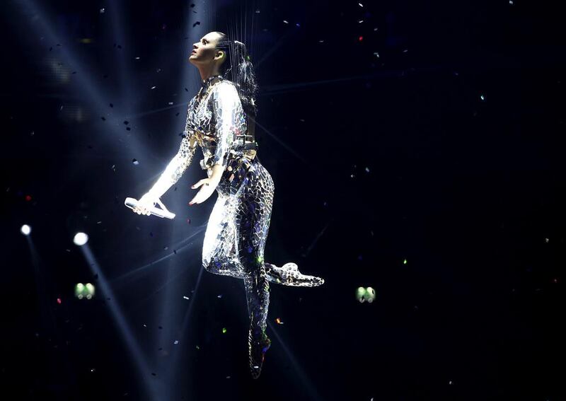 Katy Perry performs Unconditionally at the MTV Europe Music Awards. Reuters