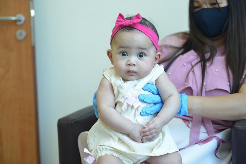 A four-month-old baby in Dubai is one of the country's youngest coronavirus survivors. Courtesy: Al Zahra Hospital  