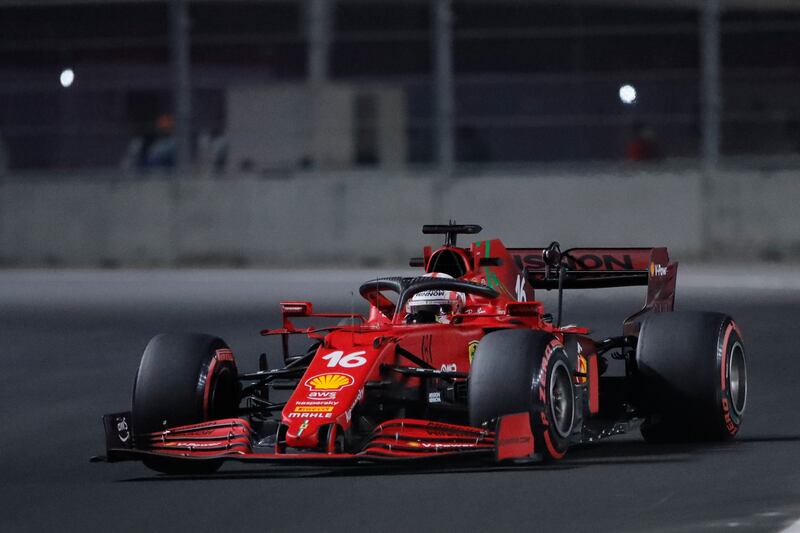 Ferrari driver Carlos Sainz of Spain during practice. AP Photo