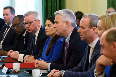 A Cabinet meeting on Tuesday the day after 41 per cent of Conservative MPs voted no confidence in Boris Johnson's leadership. Ministers' support will be crucial to his survival. AFP