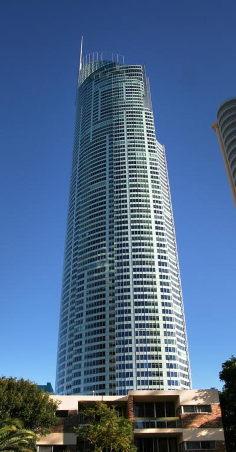 The 322.5-metre Q1 Tower on the east coast of Australia is remarkable for being the tallest skyscraper in the southern hemisphere. Michael Hierner